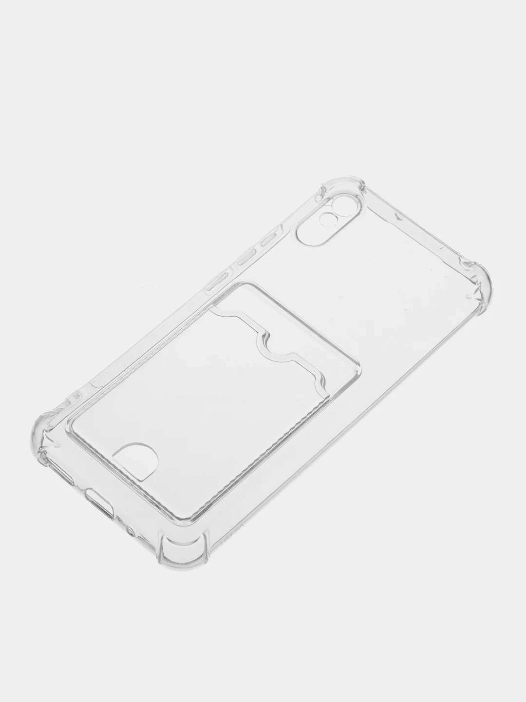 Прозрачный чехол для Xiaomi Redmi 9A, Сяоми Редми 9А прозрачный, с карманом для карты