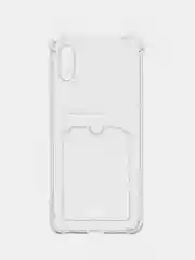 Прозрачный чехол для Xiaomi Redmi 9A, Сяоми Редми 9А прозрачный, с карманом для карты
