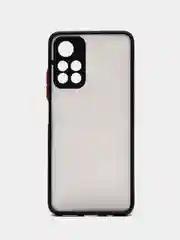 Черный чехол Xiaomi Poco M4 Pro 5G, Redmi Note 11 5G, пластиковый, матовый, с цветными кнопками