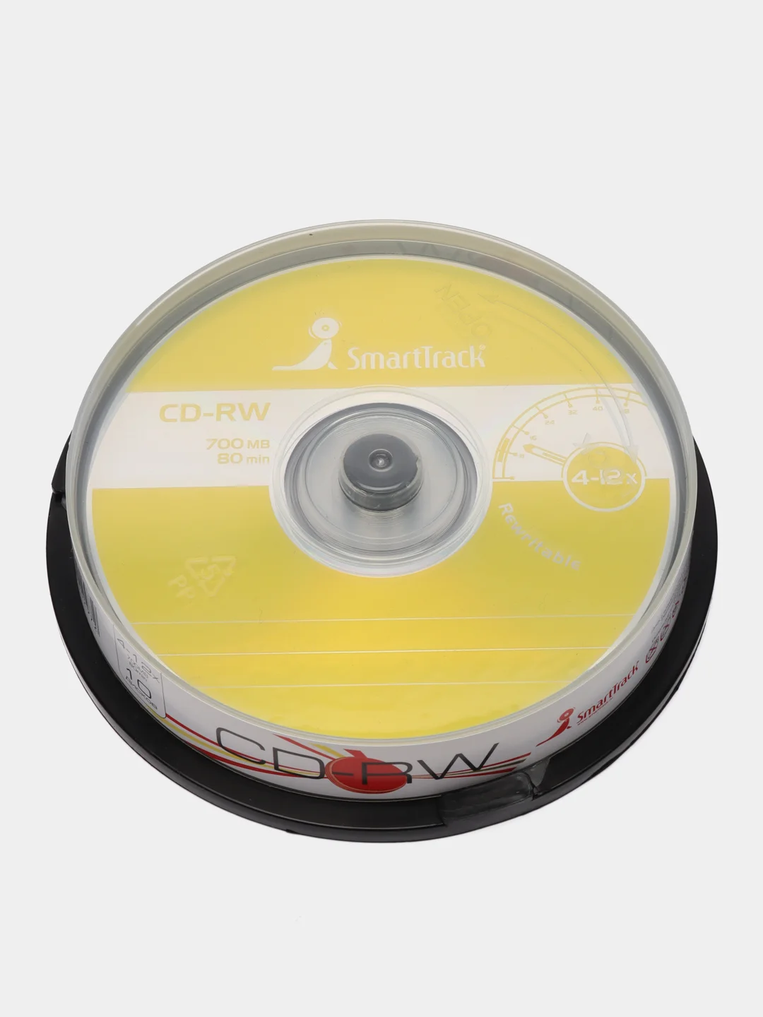 Лимонный записываемый компакт диск SmartTrack CD-R, CD-RW, DVD-R, DVD-RW, 10 штук