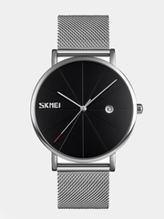 Мужские наручные часы Skmei 9183CS с металлическим браслетом и календарем