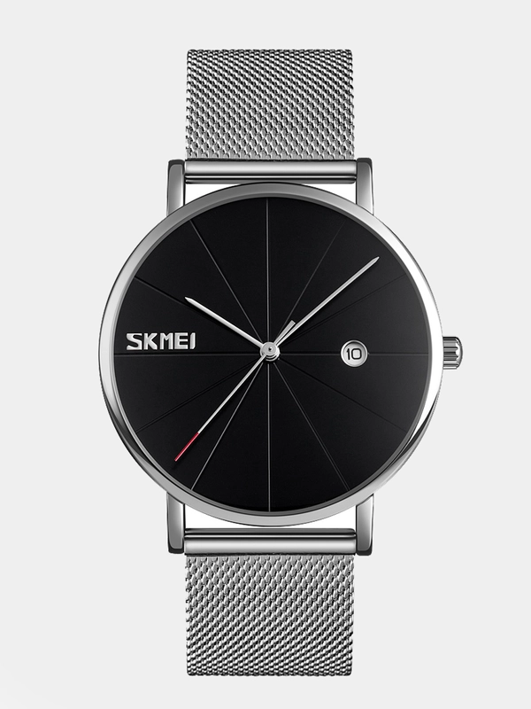 Мужские наручные часы Skmei 9183CS с металлическим браслетом и календарем