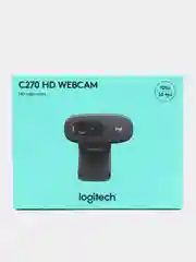 Веб-камера Logitech C270, 1/3 Мпикс, микрофон, USB 2.0 черная, регулируемый крепеж, 350834