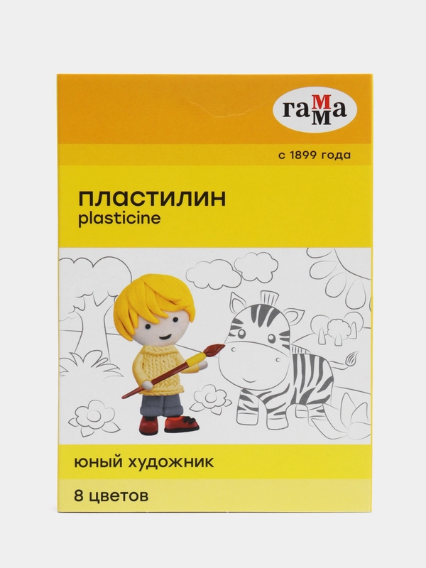Пластилин 8 цветов, 112 г, со стеком