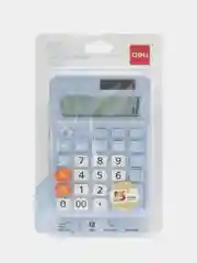 Голубой калькулятор настольный Deli EM210F