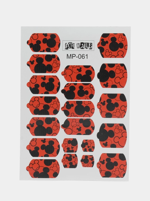 Наклейки плёнки для ногтей Микки Маус, MP061, для маникюра и педикюра