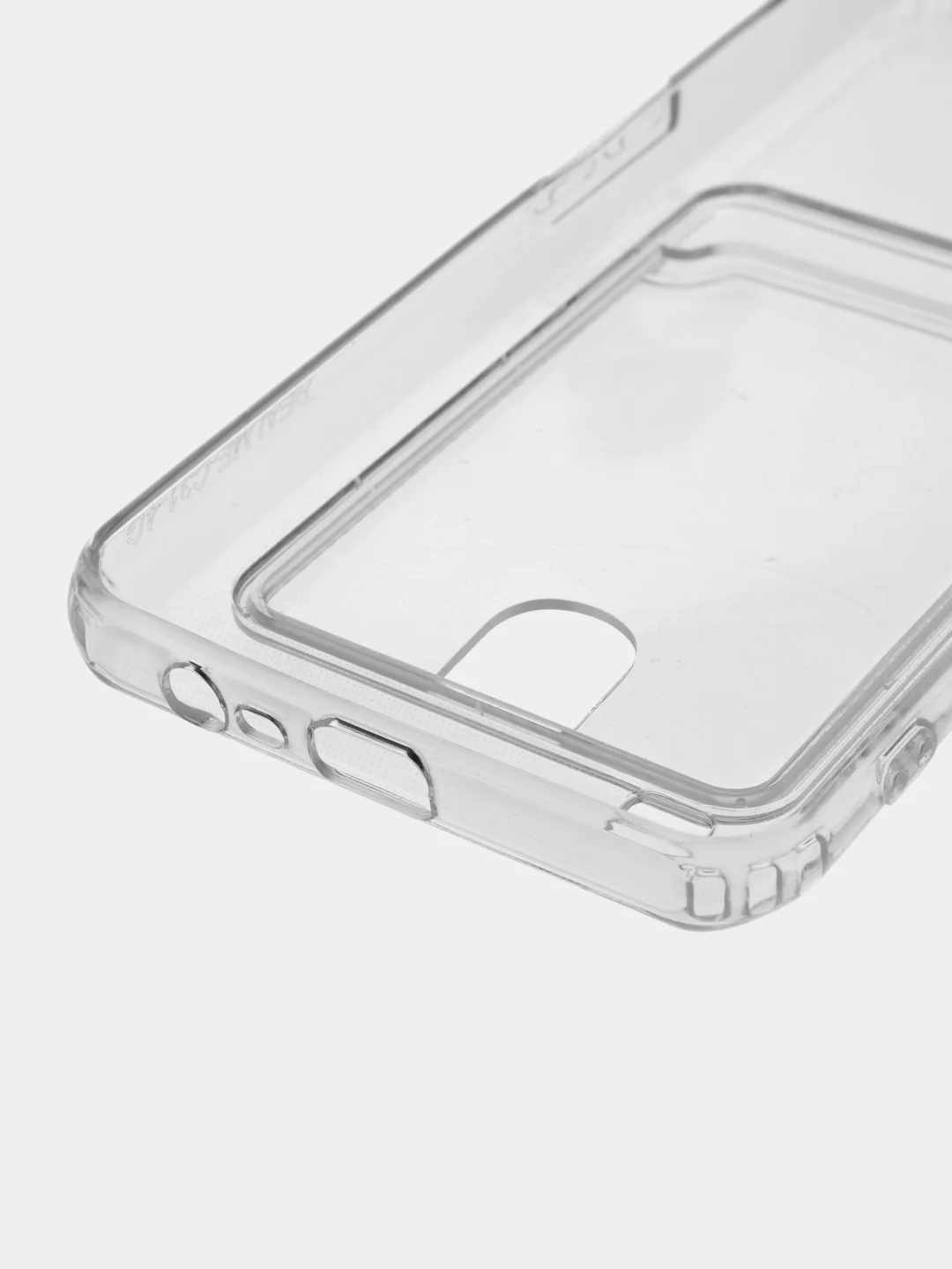 Ударопрочный прозрачный чехол с карманом для карт на Realme C30, C30s, C31, C33