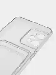Ударопрочный прозрачный чехол с карманом для карт на Realme C30, C30s, C31, C33