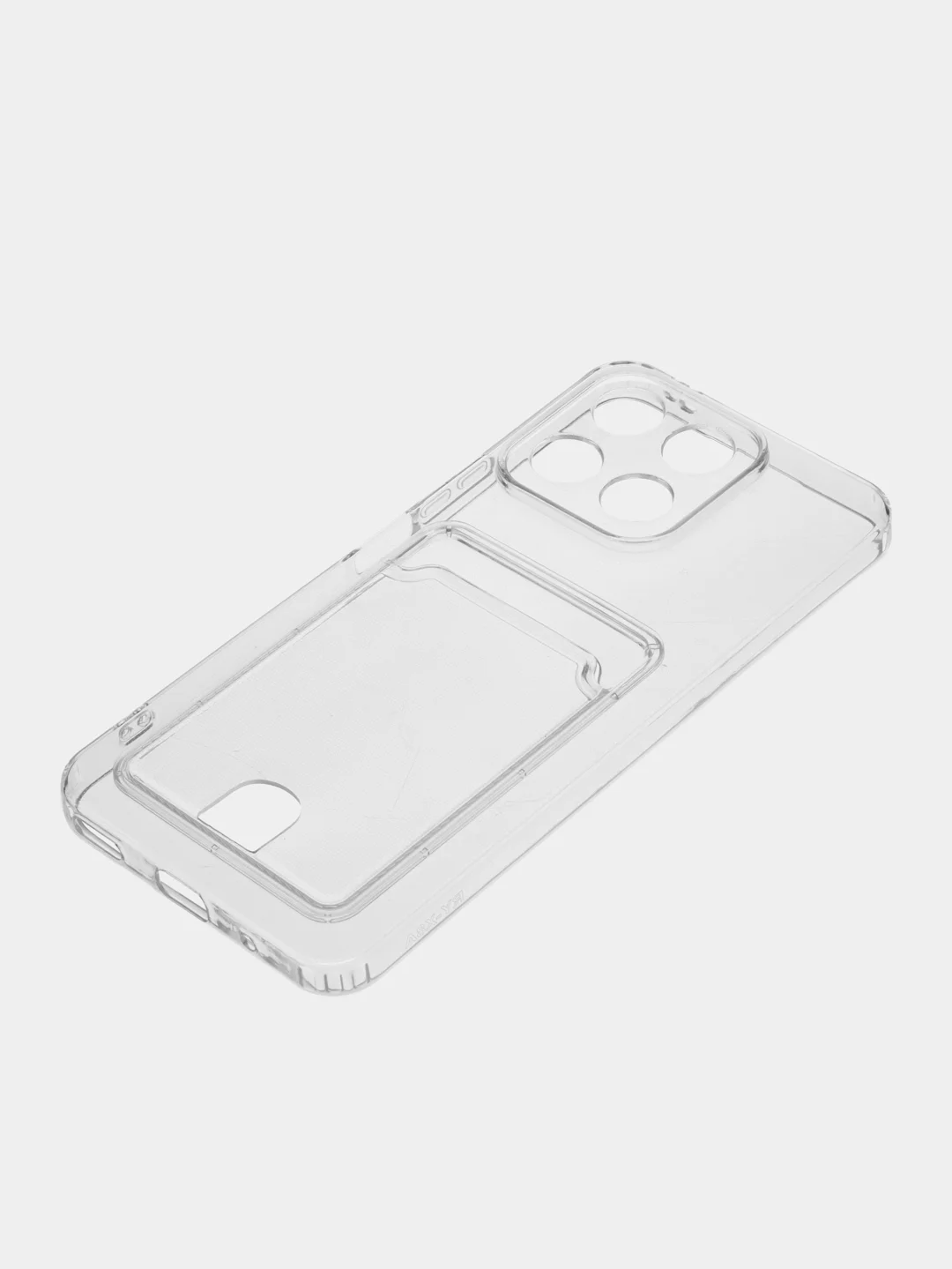 Ударопрочный прозрачный чехол на Honor X6, X7A, X8A, X9A, Y61, 70 Pro, с карманом для карт