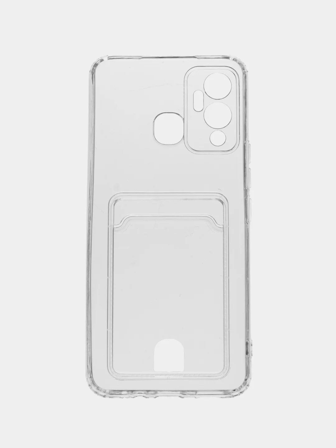 Чехол ударопрочный Infinix Hot 11s, 12 Pro, 12 Play, 12i, с карманом для карт, прозрачный