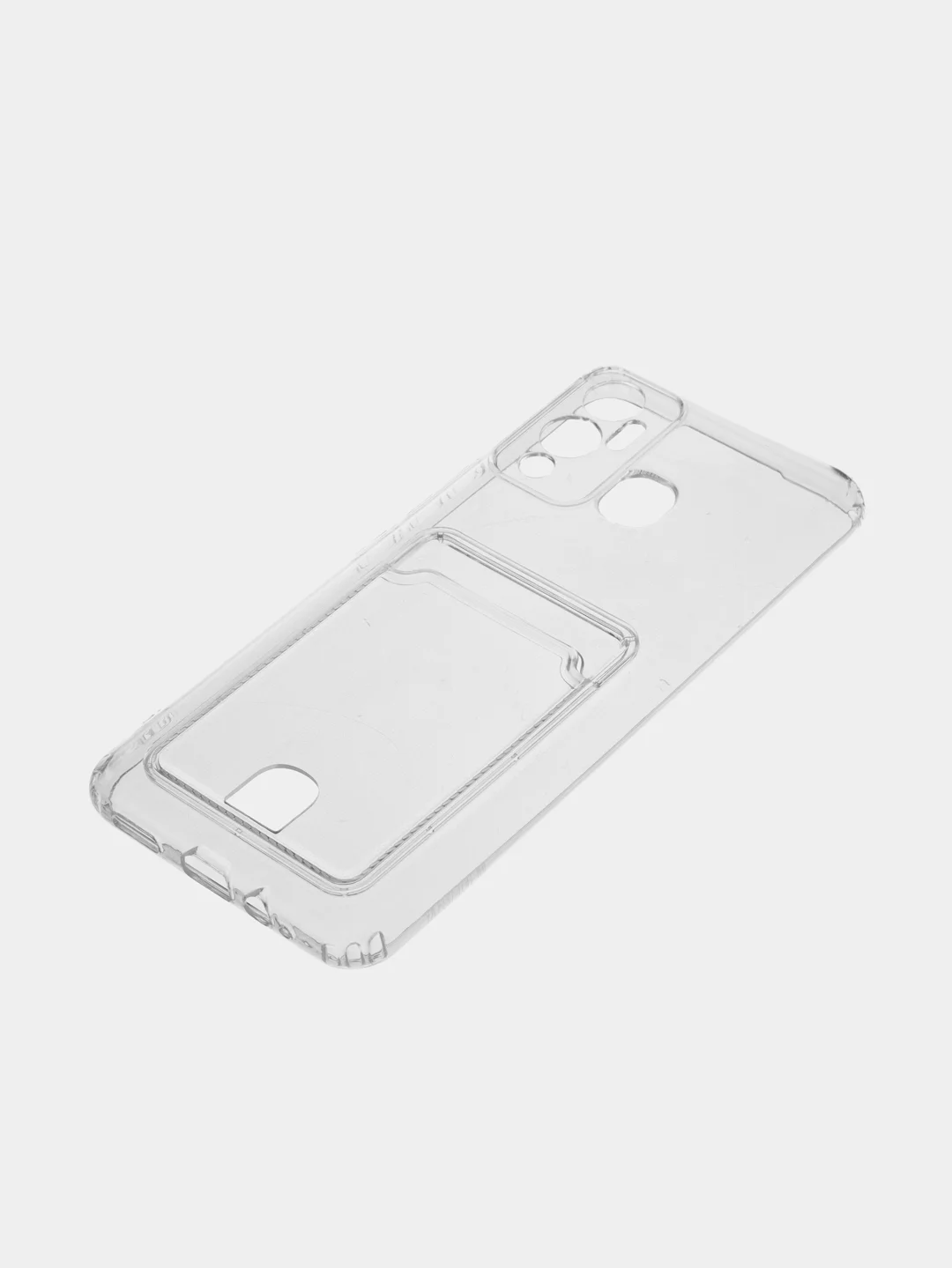 Чехол ударопрочный Infinix Hot 11s, 12 Pro, 12 Play, 12i, с карманом для карт, прозрачный