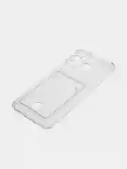 Чехол ударопрочный Infinix Hot 11s, 12 Pro, 12 Play, 12i, с карманом для карт, прозрачный