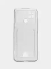 Ударопрочный прозрачный чехол с карманом для Xiaomi POCO C40, C55, X5 5G, X5 PRO 5G, Redmi 12C