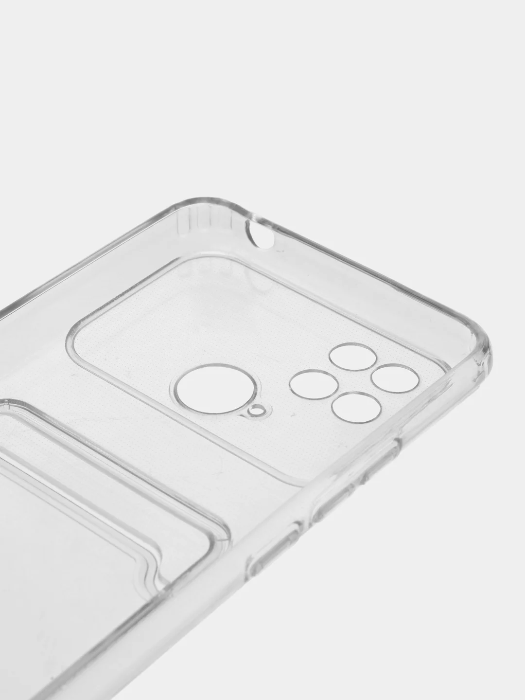 Ударопрочный прозрачный чехол с карманом для Xiaomi POCO C40, C55, X5 5G, X5 PRO 5G, Redmi 12C