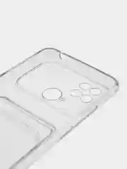 Ударопрочный прозрачный чехол с карманом для Xiaomi POCO C40, C55, X5 5G, X5 PRO 5G, Redmi 12C