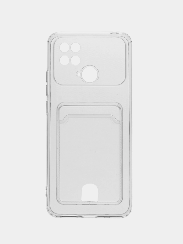 Ударопрочный прозрачный чехол с карманом для Xiaomi POCO C40, C55, X5 5G, X5 PRO 5G, Redmi 12C