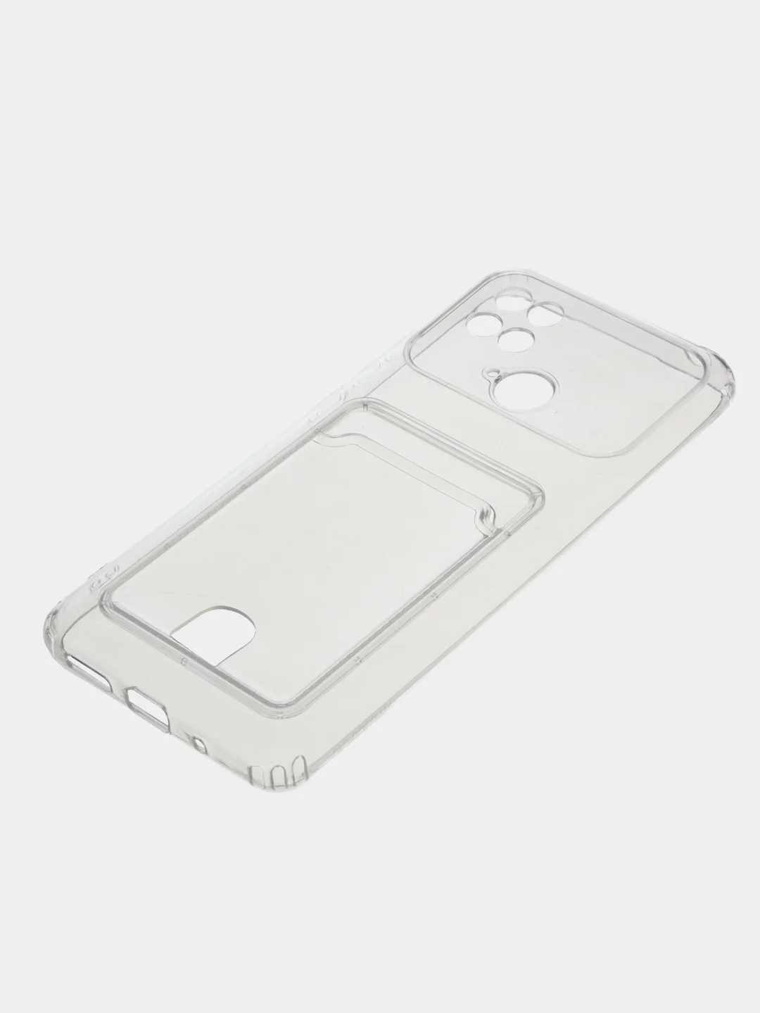 Ударопрочный прозрачный чехол с карманом для Xiaomi POCO C40, C55, X5 5G, X5 PRO 5G, Redmi 12C