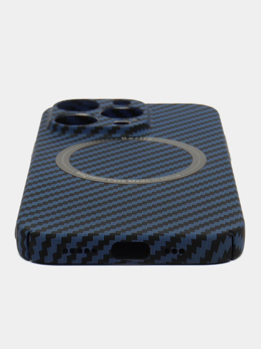 Темно-синий накладка Чехол для iPhone 11/14/13Pro/13 Pro Max/14 Pro/14 Pro Max Карбон Магсейф MagSafe