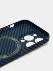 Темно-синий накладка Чехол для iPhone 11/14/13Pro/13 Pro Max/14 Pro/14 Pro Max Карбон Магсейф MagSafe