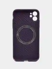 Фиолетовый накладка Чехол для iPhone 11/14/13Pro/13 Pro Max/14 Pro/14 Pro Max Карбон Магсейф MagSafe
