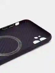 Фиолетовый накладка Чехол для iPhone 11/14/13Pro/13 Pro Max/14 Pro/14 Pro Max Карбон Магсейф MagSafe