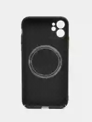 Черный накладка Чехол для iPhone 11/14/13Pro/13 Pro Max/14 Pro/14 Pro Max Карбон Магсейф MagSafe