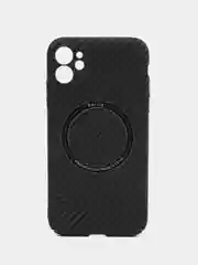 Черный накладка Чехол для iPhone 11/14/13Pro/13 Pro Max/14 Pro/14 Pro Max Карбон Магсейф MagSafe