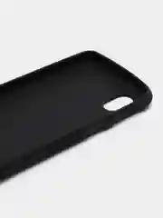 Черный чехол для Samsung Galaxy A01 Core (A013), матовый, с глянцевым ободком