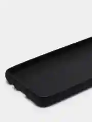 Черный чехол для Samsung Galaxy A01 Core (A013), матовый, с глянцевым ободком