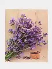 Розовый пакет бумажный, 32*26*10 см, цветы