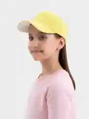 Желтый кепка бейсболка подростковая, однотонная, для девочек