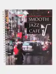 Бежевый меланж тетрадь 96 листов в клетку на гребне Jazz Cafe, обложка мелованный картон