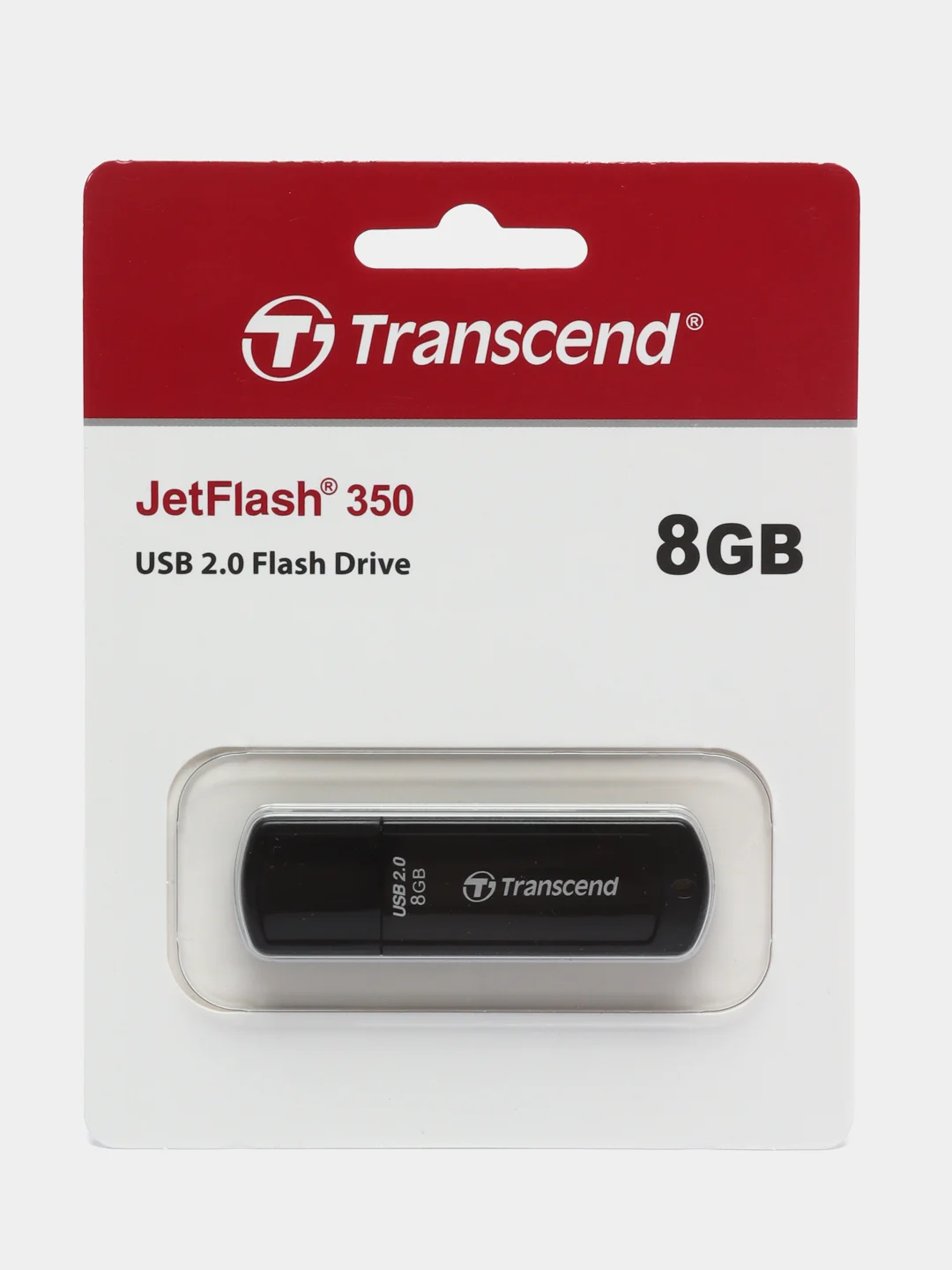 Флешка накопитель для компьютера 8 Gb, Transcend Jet Flash 350, Usb 2.0, черный, 510967