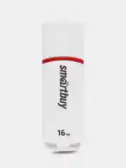 Флешка накопитель для компьютера 16 Gb, Smartbuy Crown, Usb 2.0, белый, 512762