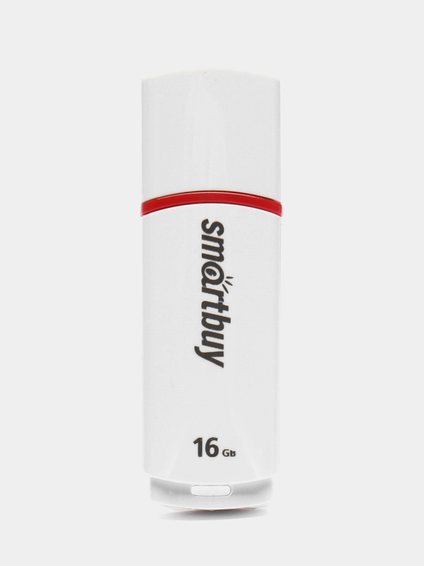 Флешка накопитель для компьютера 16 Gb, Smartbuy Crown, Usb 2.0, белый, 512762