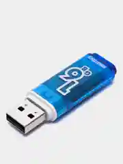 Флешка накопитель для компьютера 16 Gb, Smartbuy Glossy, Usb 2.0, синий, 512191