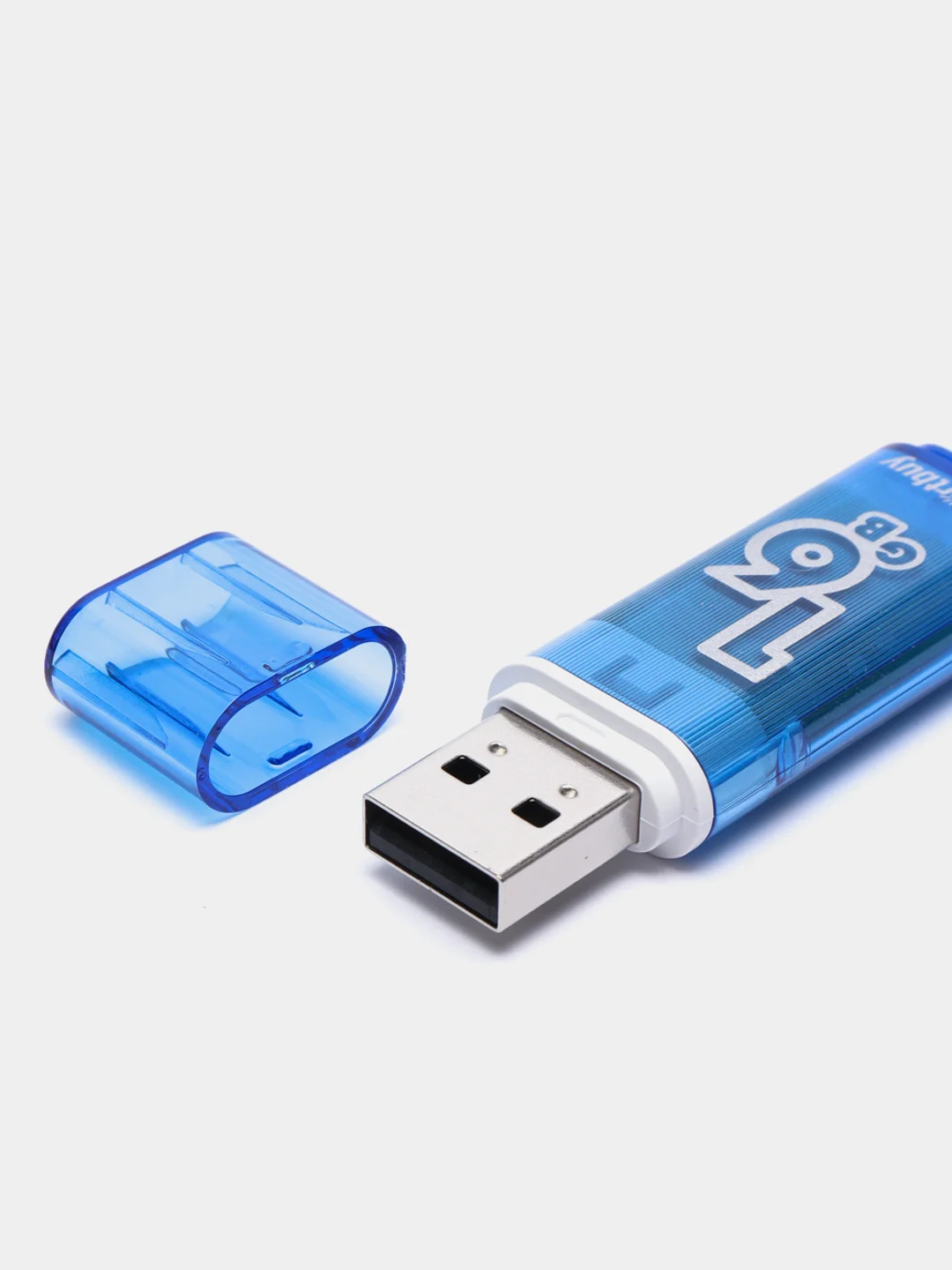 Флешка накопитель для компьютера 16 Gb, Smartbuy Glossy, Usb 2.0, синий, 512191