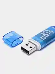 Флешка накопитель для компьютера 16 Gb, Smartbuy Glossy, Usb 2.0, синий, 512191