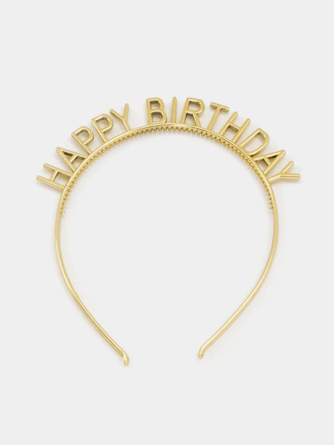 Золотой ободок для волос на рождения с надписью Happy Birthda /ободок праздничный