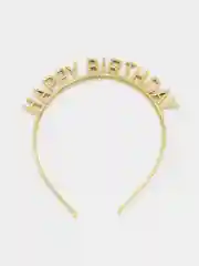Золотой ободок для волос на рождения с надписью Happy Birthda /ободок праздничный