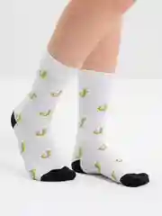 Желтый носки унисекс, с принтами