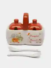 Банка двухсекционная, для специй, Тыква