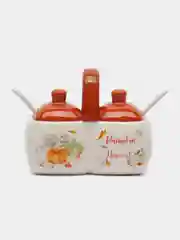 Банка двухсекционная, для специй, Тыква