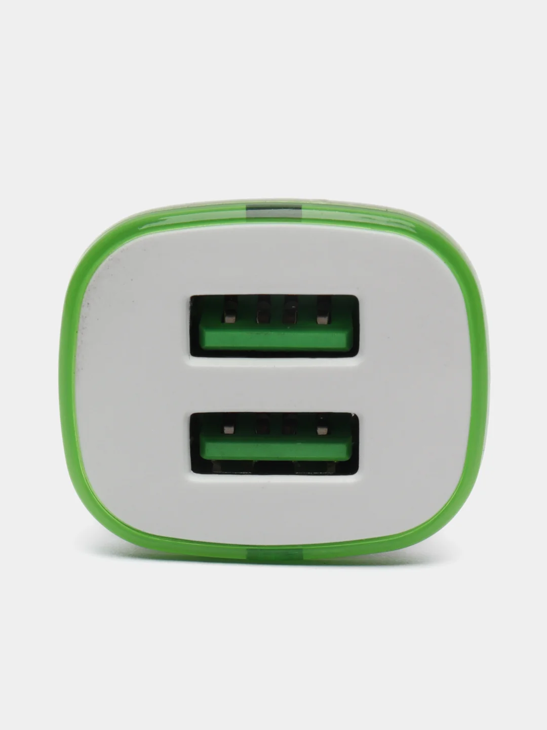 Белый азу с кабелем Micro USB, 2.4А, 2USB, автомобильное зарядное устройство