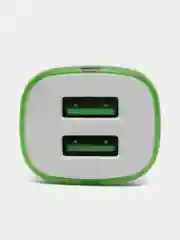 Белый азу с кабелем Micro USB, 2.4А, 2USB, автомобильное зарядное устройство