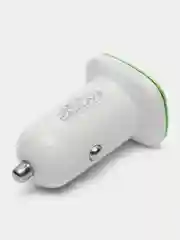 Белый азу с кабелем Micro USB, 2.4А, 2USB, автомобильное зарядное устройство