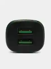 Черный азу с кабелем Micro USB, 2.4А, 2USB, автомобильное зарядное устройство
