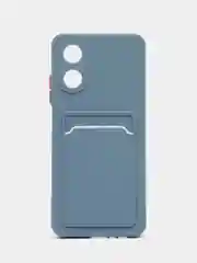 Синий меланж чехол для OPPO A17 / A17K (Оппо А17 / 17К), силиконовый, прозрачный