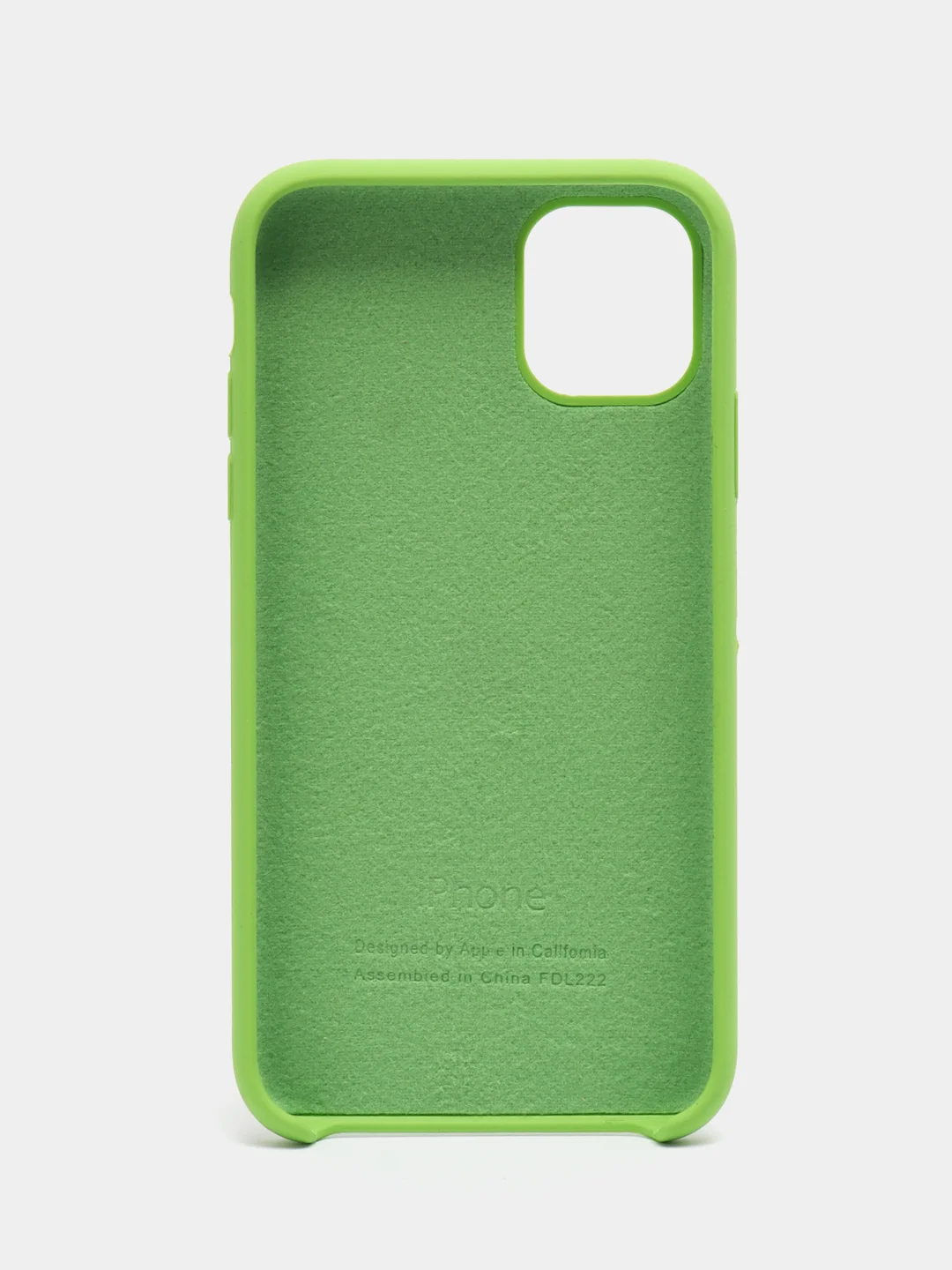 Салатовый чехол Silicone Case для iPhone 11, с открытым низом