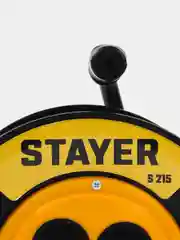Силовой удлинитель, на катушке Stayer S-215 ПВС, 2 х 1.5 мм2 удлинитель электрический